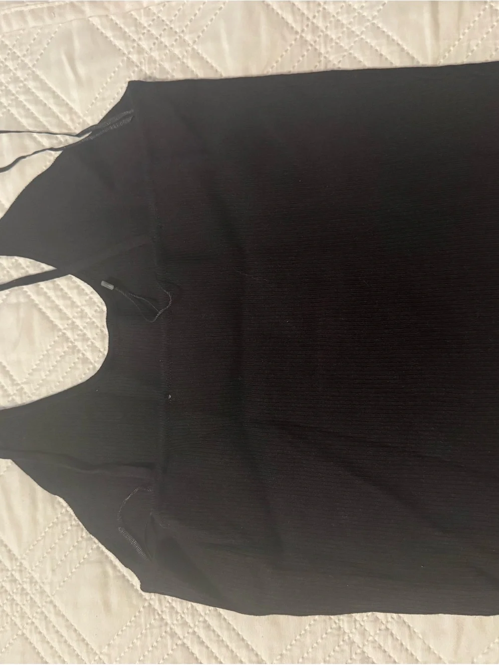 Zara Black Ribbed Racerback Tank - Picture 1 of 3